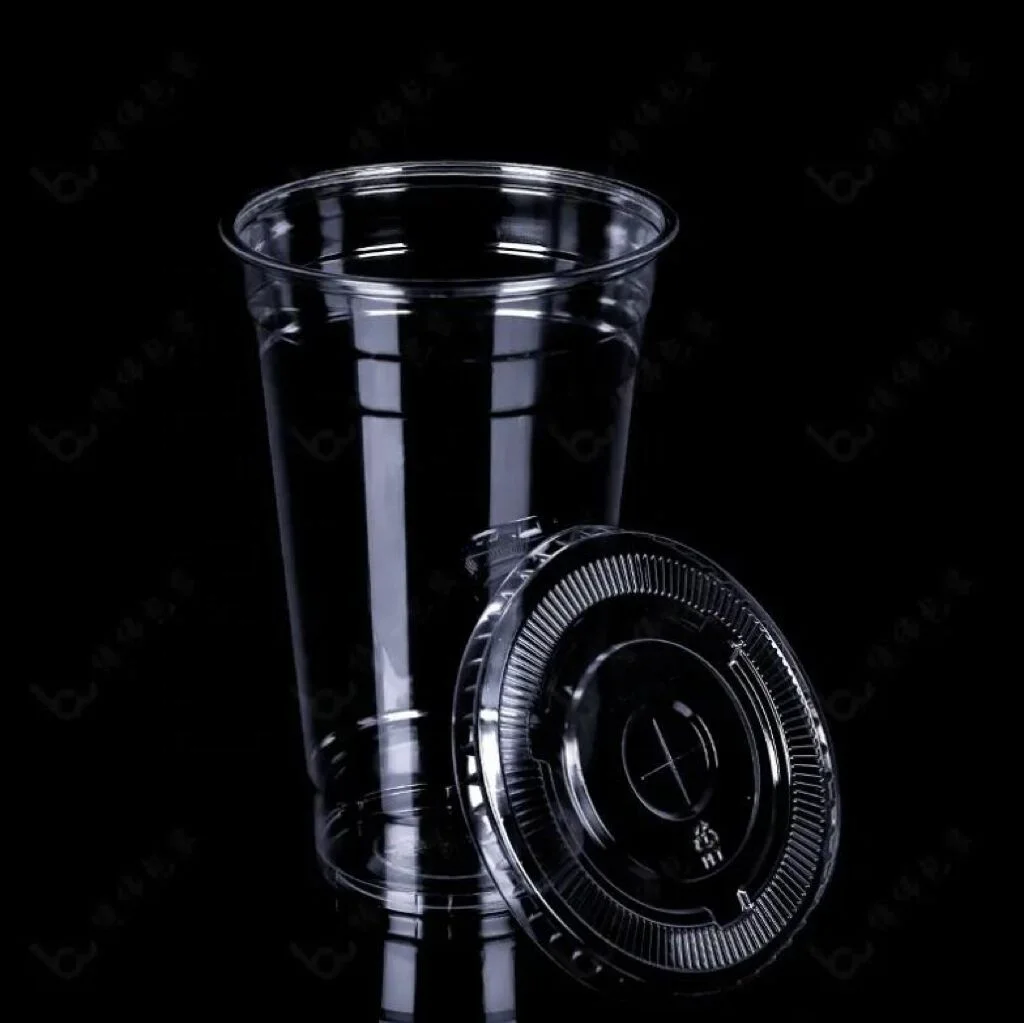 AT PACK 12oz 16Ooz 20oz Wholesale Plastic Coffee Cups Clear Logo Beverage Plastic Cups Coffee Plastic Cups