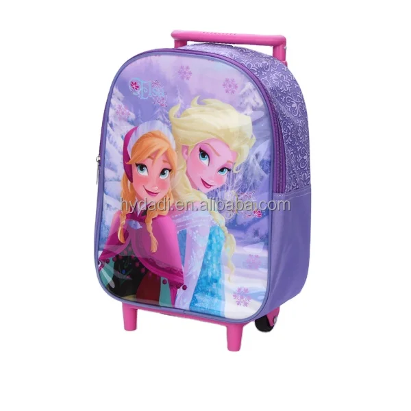 best selling cartoon kids school trolley backpack
