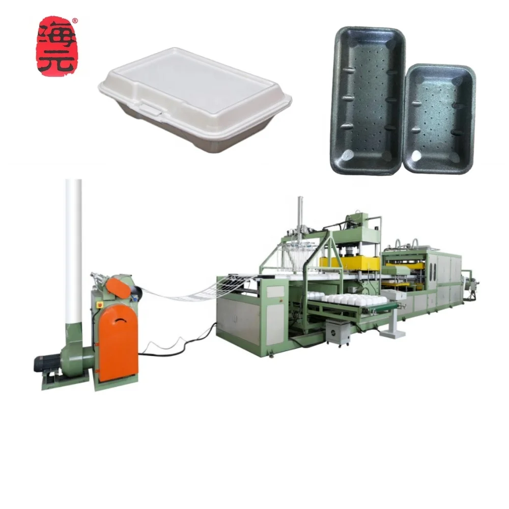 Small low price polystyrene foam chicken tray plate machine multi functional PS foam disposable plate food box making machine