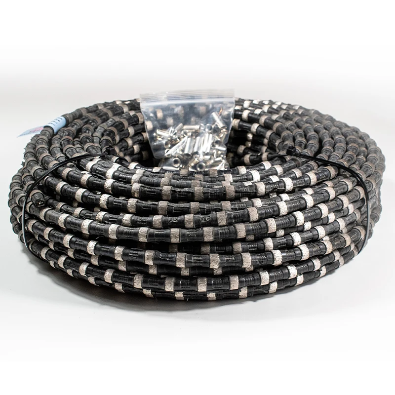 Diamond wire saw cut reinforce concrete, steel pipe and steel cable in  building, bridge and sunken ship