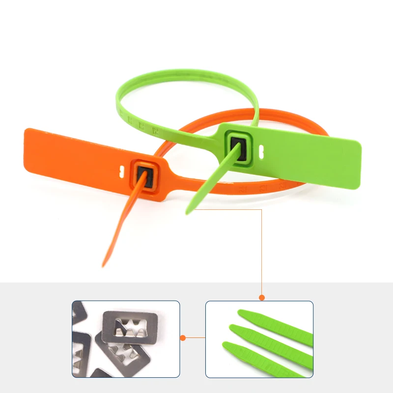 JCPS605 Disposable Pull Tight Logistics Container Safety Plastic Seal Lock with Barcode
