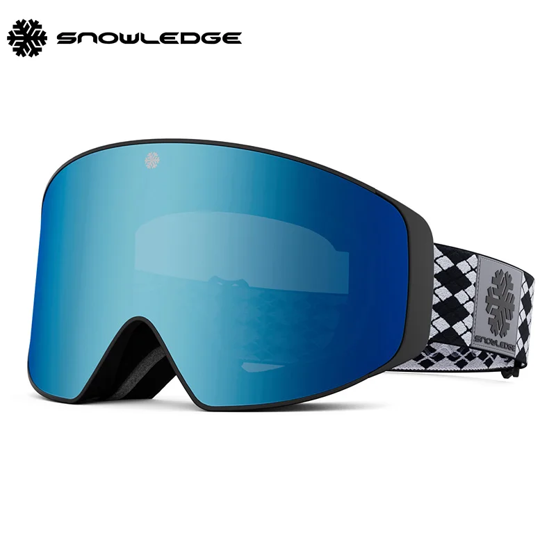 Snowledge 197D Ski Goggles Frameless Magnetic Interchangeable Lens 100% UV400 Protection Snow Goggles for Men Women