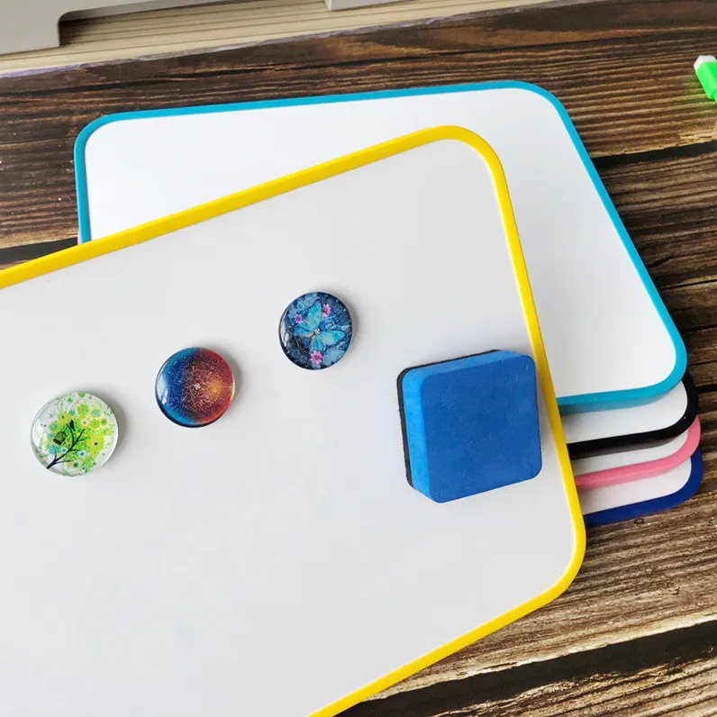 Assorted Color Soft Frame  Custom Logo No Ghost Water Proof Portable Kids Dry Erase Magnetic Whiteboard For Drawing And Painting