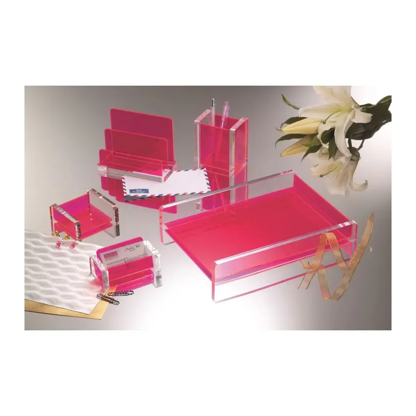 Custom New Design Office Table Acrylic Stationery Gift Set