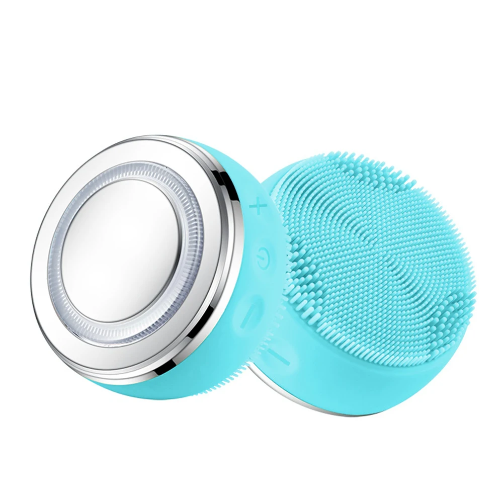 KKS Skin Sonic Vibrating Massager Cleaning Washing Ultrasonic Vibration Face Cleanser Silicone Electric Facial Cleansing Brush