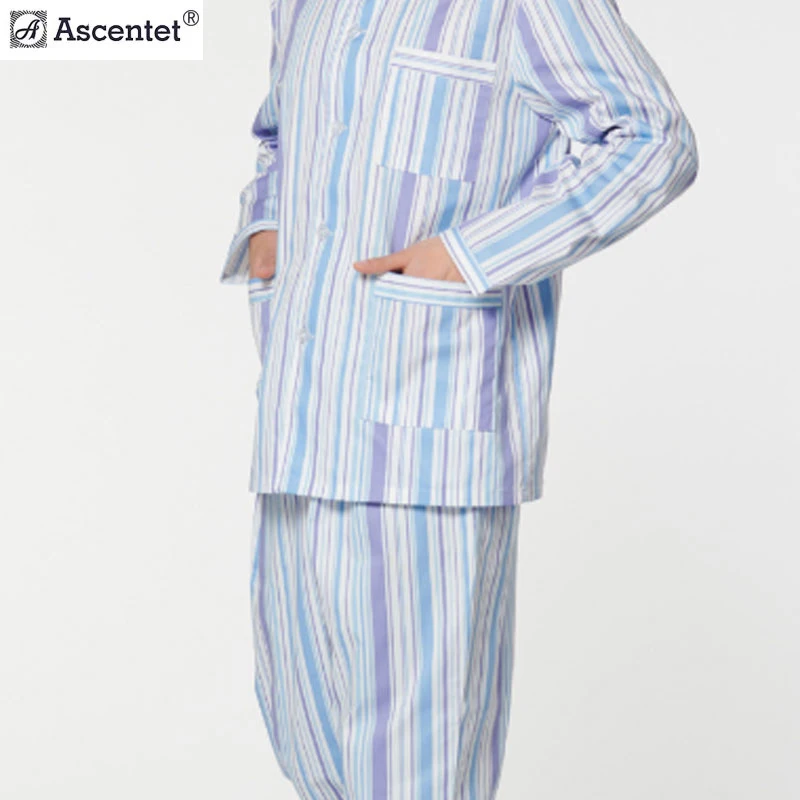 High quality cotton unisex hospital uniforms reusable striped patient uniforms