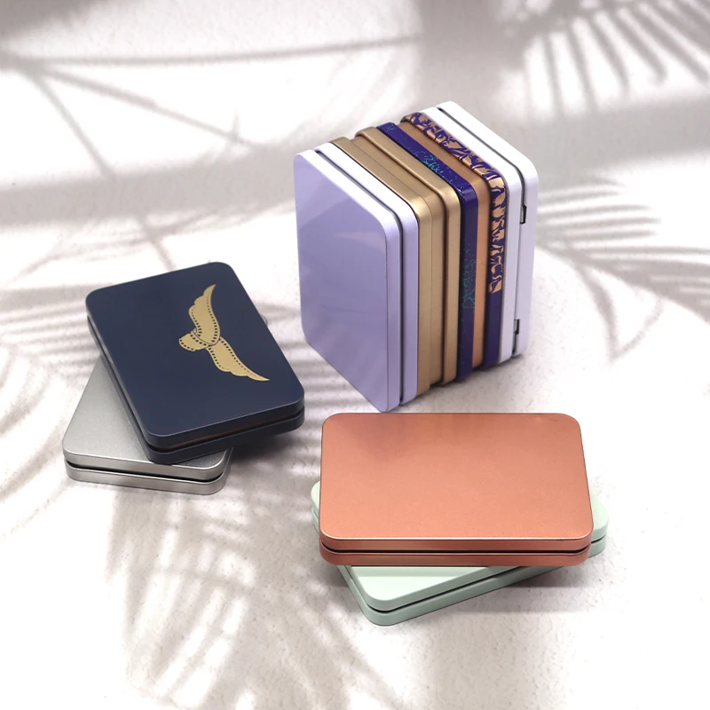 Manufacturers custom Reusable small metal hinge packaging tin box