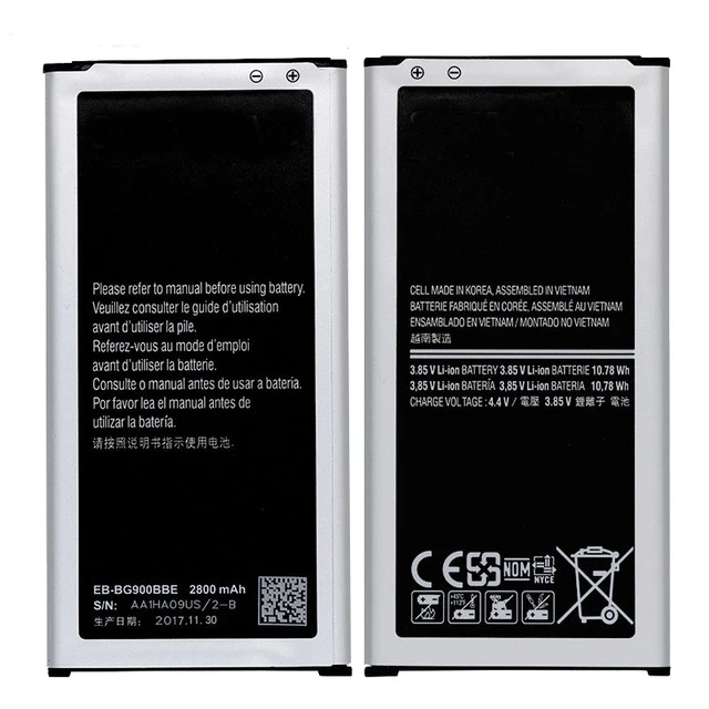 Mobile Phone Battery Li-polymer for Samsung series Battery for Samsung S5 2800mah EB-BG900BBE for Samsung I9600