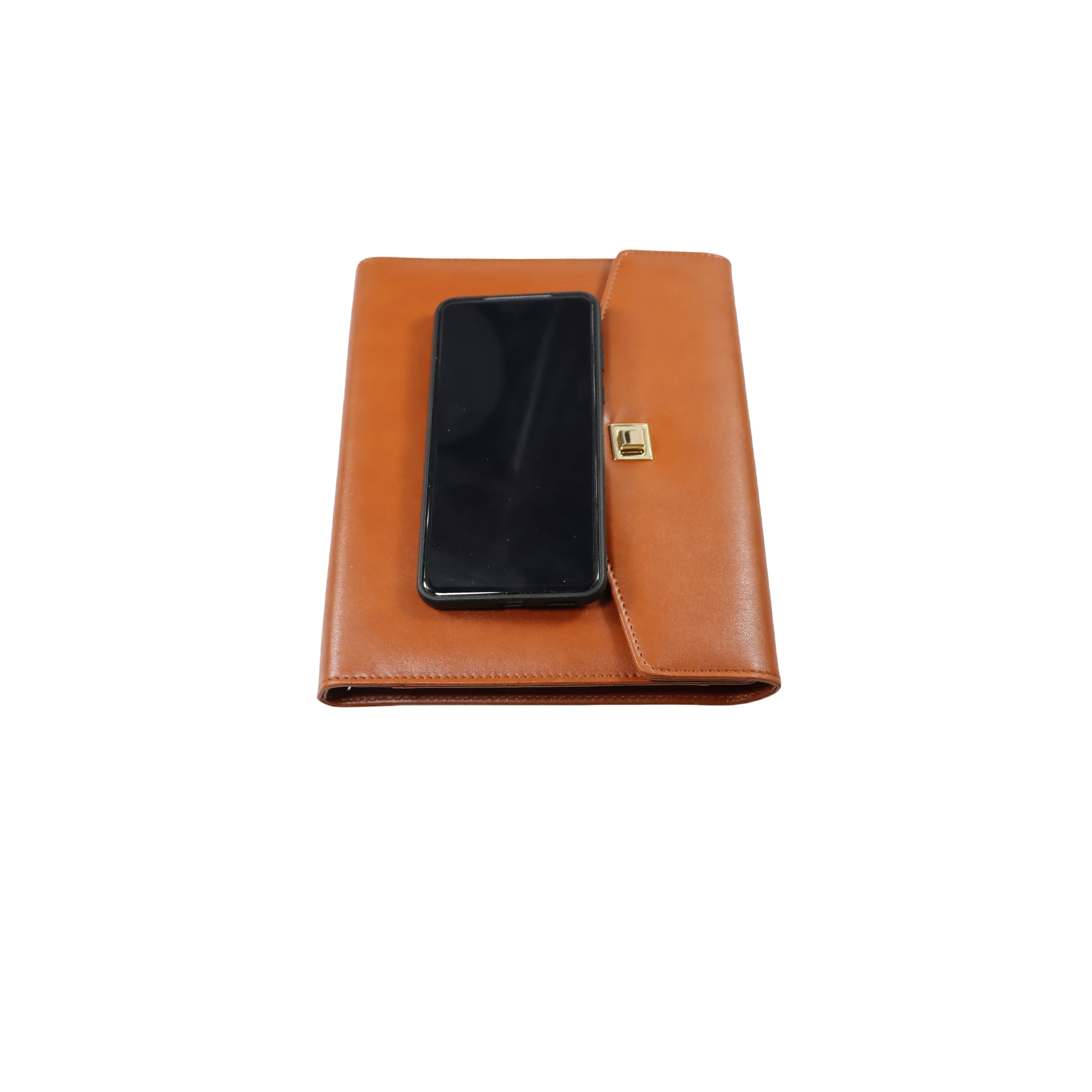 2024 customized zippered  pu leather manager folder powerbank notebook Smart Notebooks