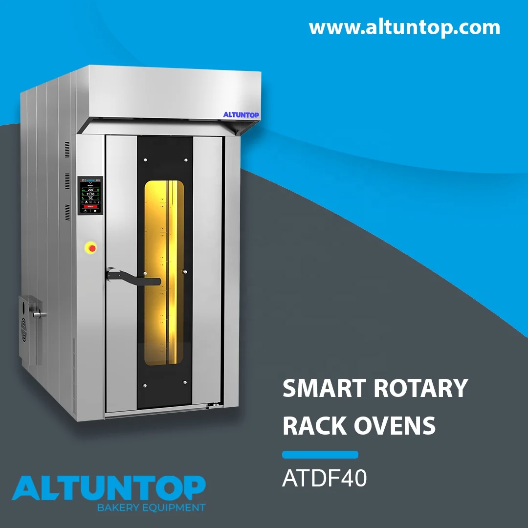 Full Automatic Mini Rotary Oven With 14-18 Trays Smart Bakery And Pastry Industry Commercial Bread Bakery Equipment