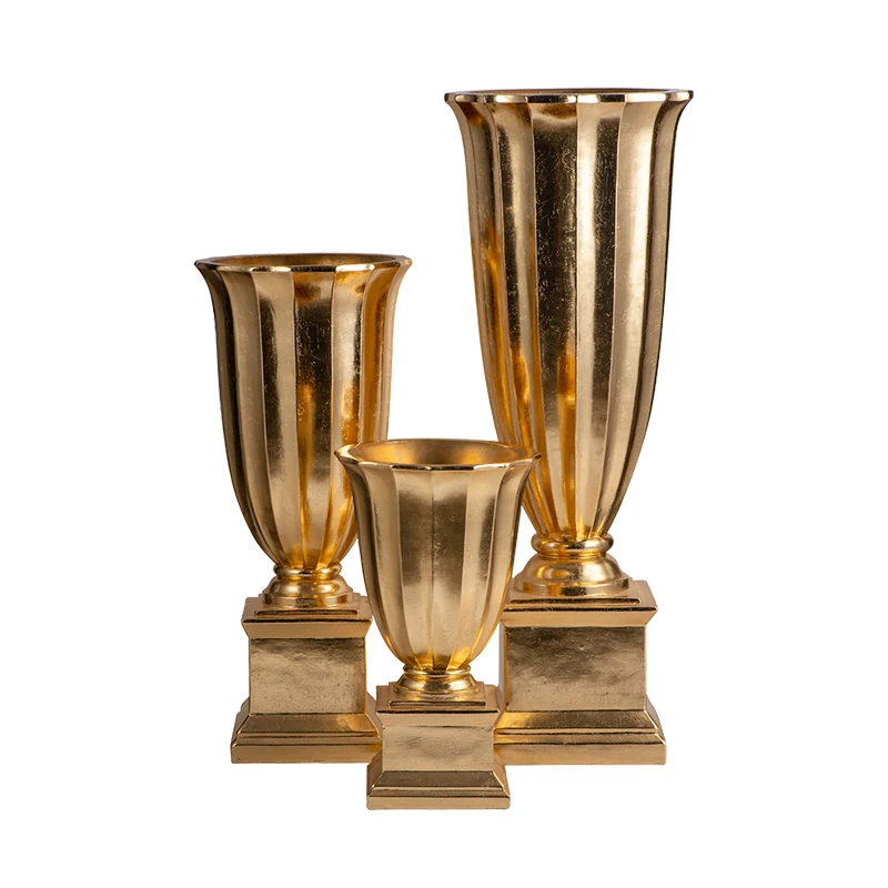130cm Tall Gold Centerpieces Vase For Wedding Table Vase Mariage Trumpet Floor Wedding Vase