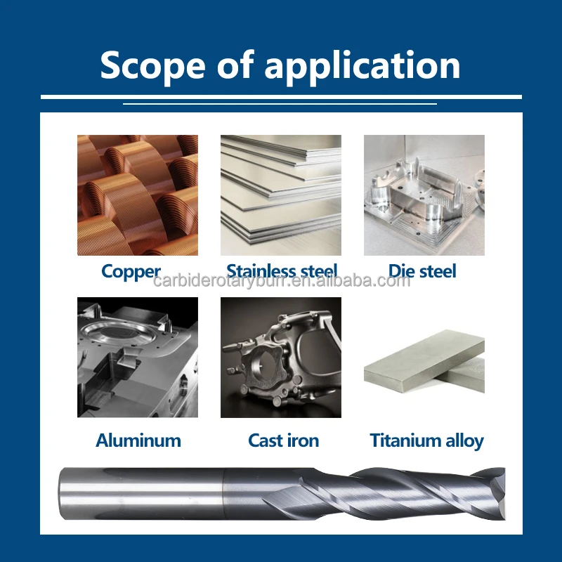 2 Flute Flat End Mills Router Bit 1-12Mm Tungsten Carbide Frees Hrc 45 Cnc Machine Milling Cutter