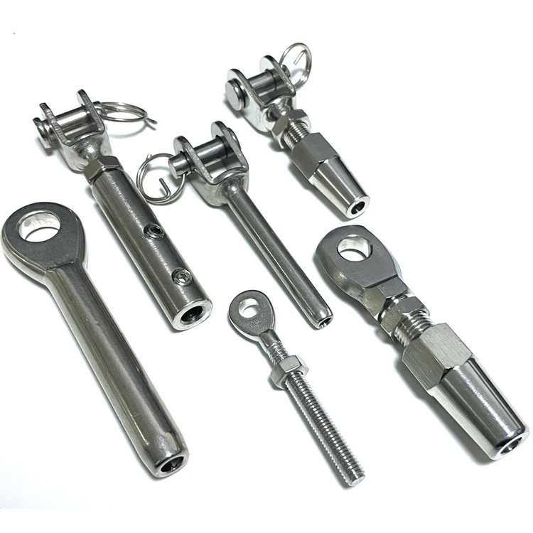 Custom stainless steel swageless terminals swage end hardware wire rope fitting