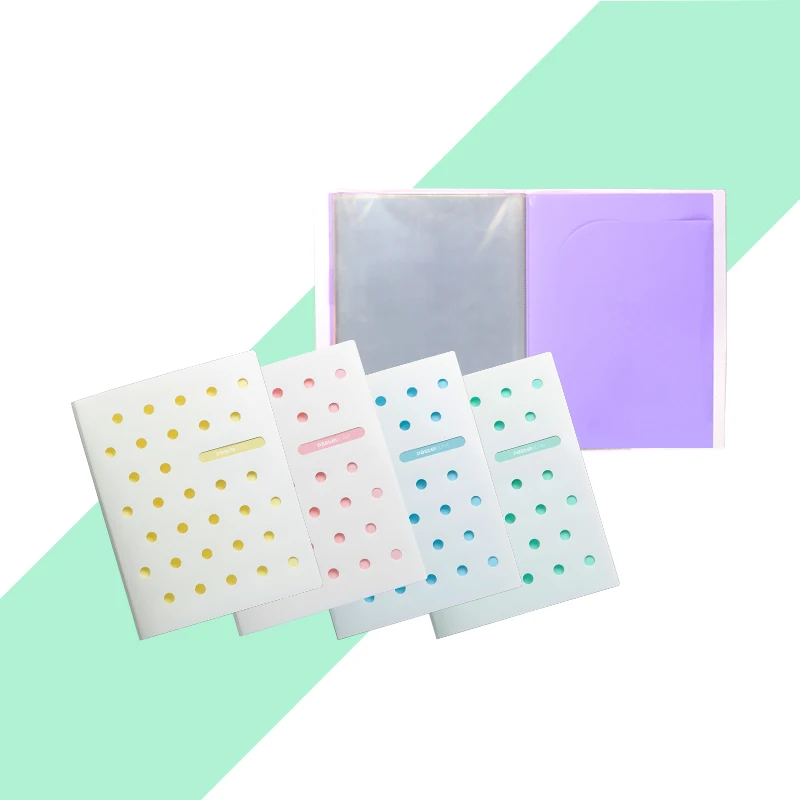 Custom 20 Pocket Plastic Clear Display Book Transparent Document Sheet Protector Presentation Folder