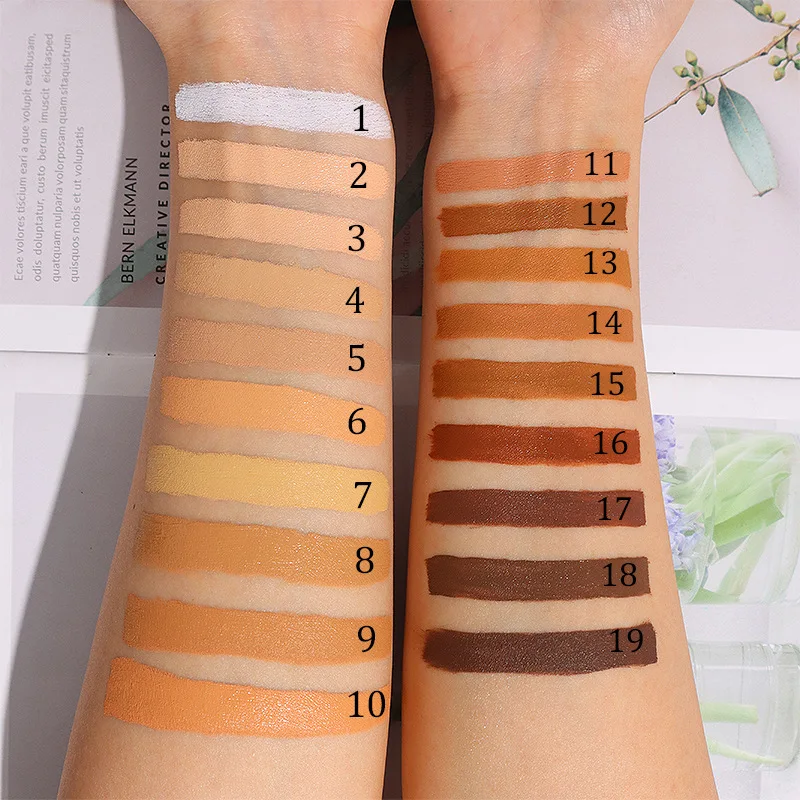 Wholesale 19 Color Selection Cream High Pigment Full Coverage Private Label Concealer Palette Logo Printing Conceal