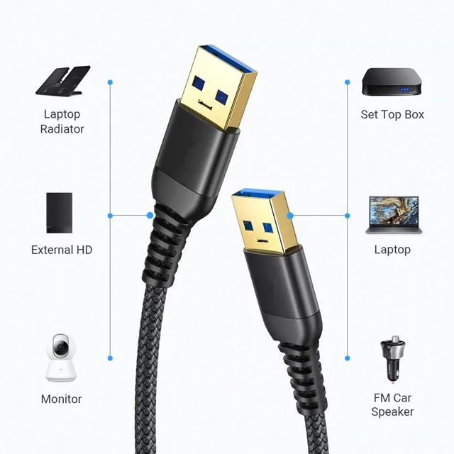 10 футов usb-кабель для передачи данных Быстрая зарядка android оригинальный usb c 2 м нейлоновый Плетеный