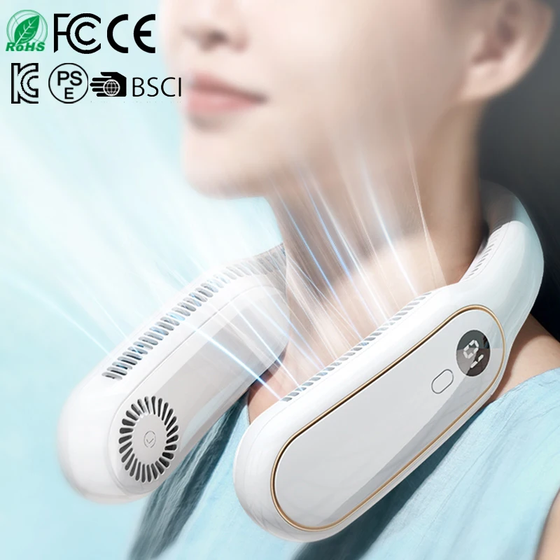 New Trending Summer USB Portable light weight Neck fan Personal Air Cooler cooling Rechargeable Small Mini Neck Fan