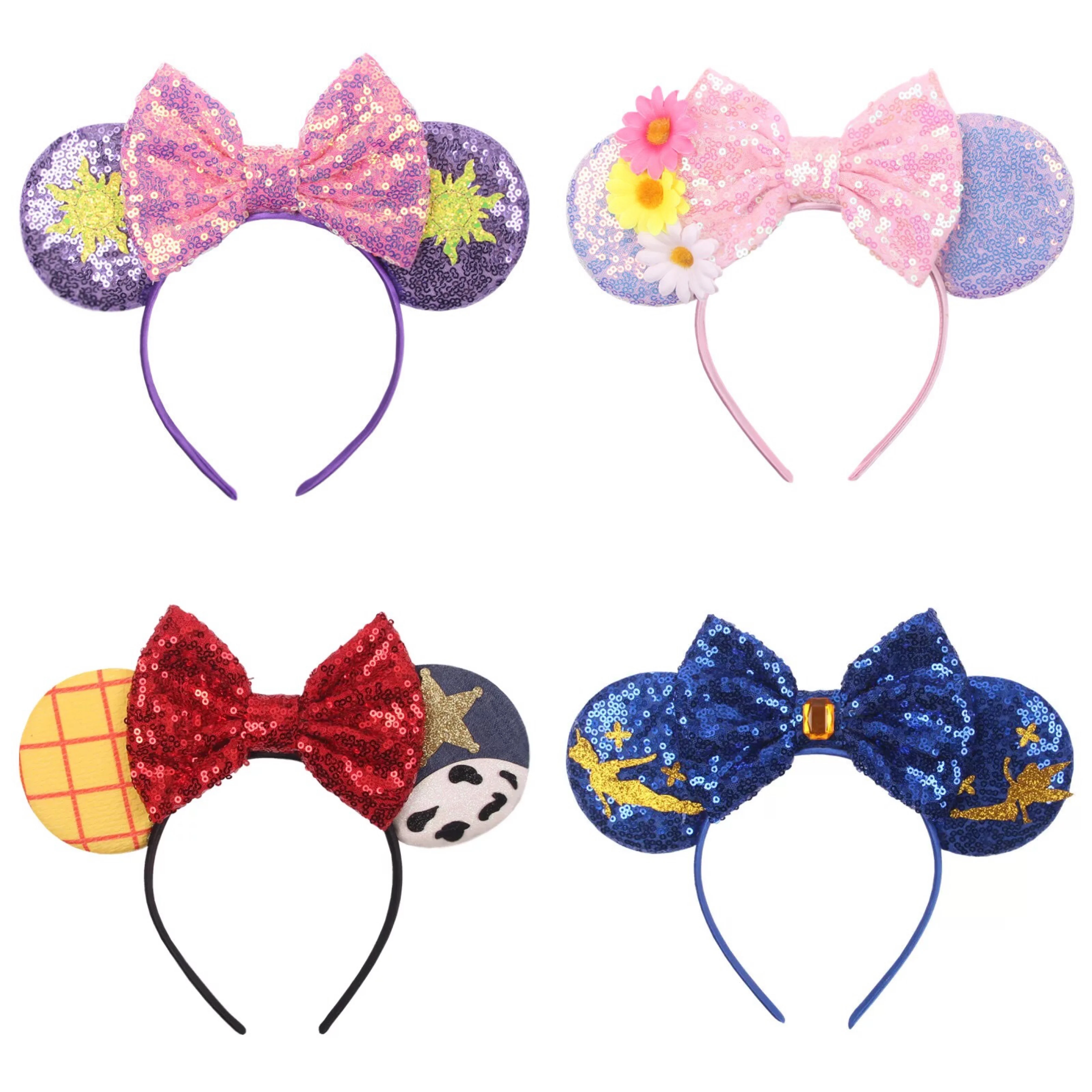 Promotional Sequins Ears Headband for Girls Bow Festival Cosplay Hair Accessories