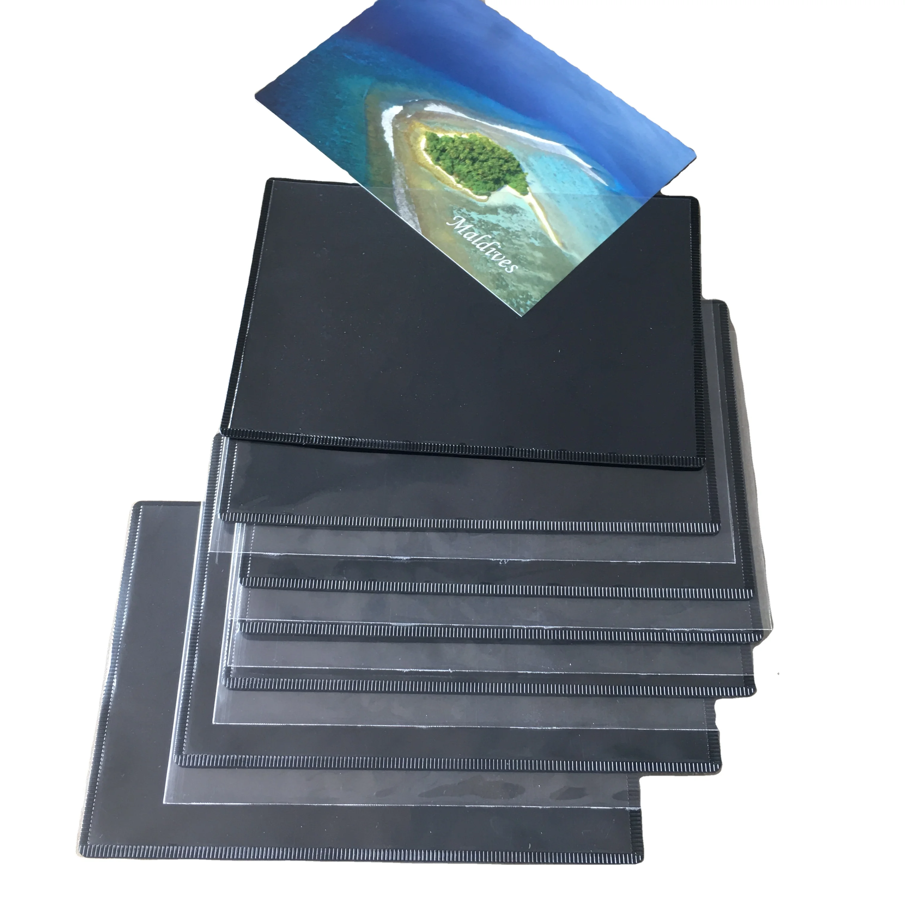 
Newest Version 4R White/Black magnetic photo frame home decor PVC protection,picture pocket Hot Welding with teeth Mark 