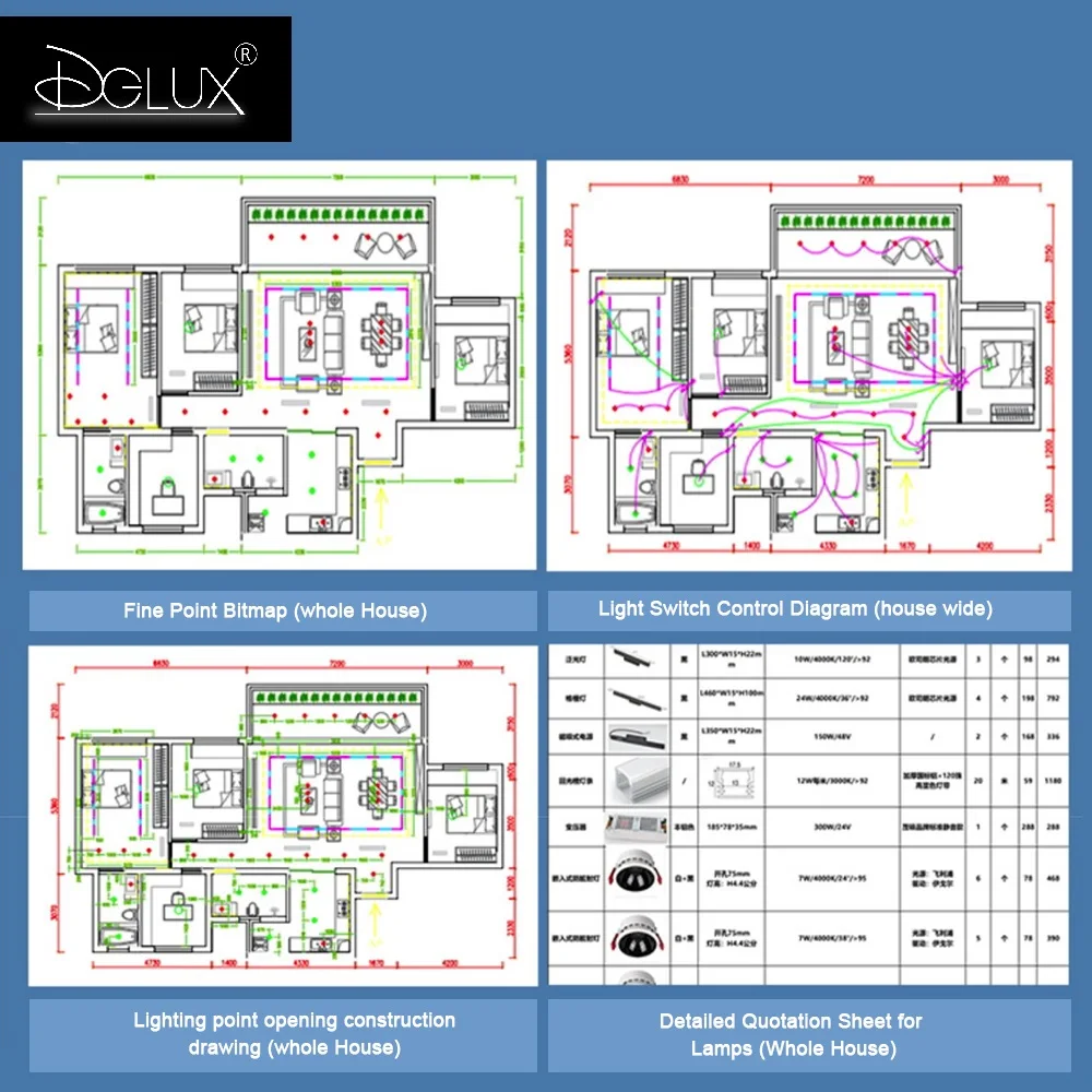Professional Mainless Lighting Design Paired With Home Decoration Lighting For Full House Customization Services