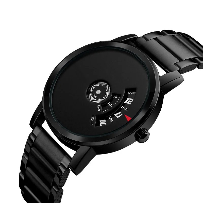 Custom Gents Watches Stainless Steel Special Dial Wrist Watch Men