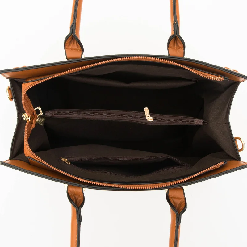 luxury 3 in 1 ladies purses handbags 2024 designer new fashion vintage  PU leather women elegant hand shoulder tote bags set