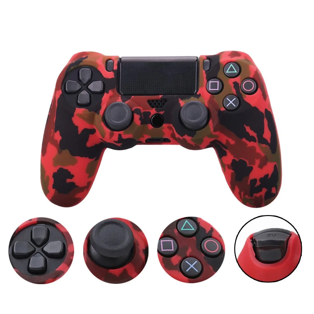  Нескользящий цветной защитный силиконовый чехол для Sony Playstation 4 Обложка PS4 силиконовые чехлы