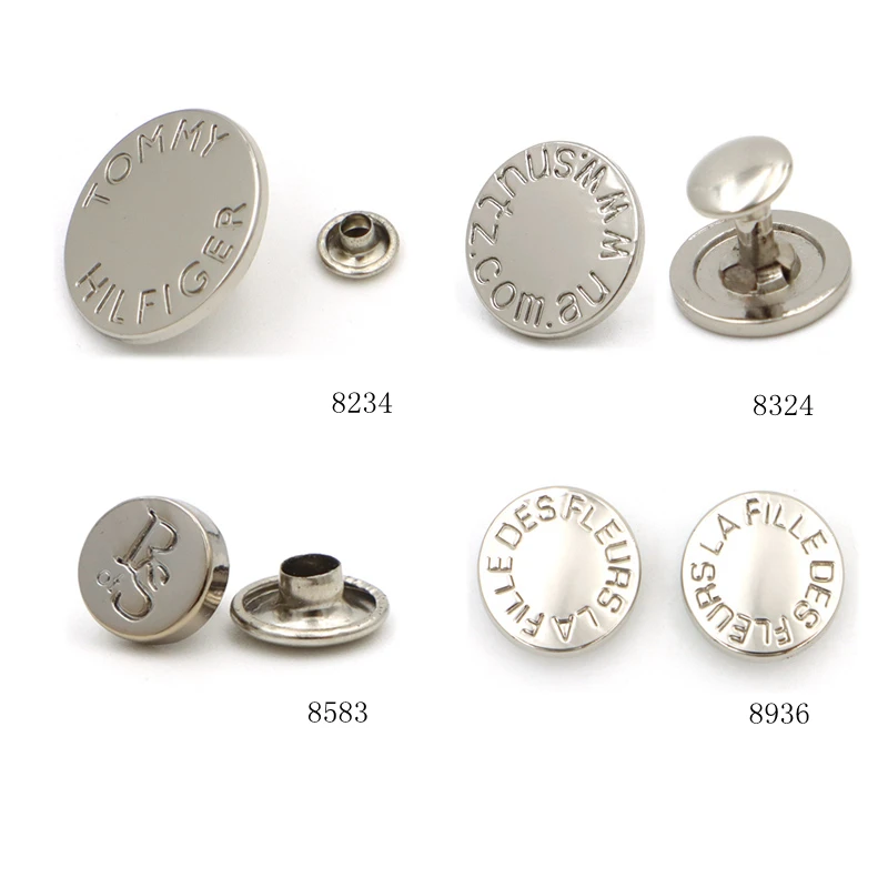 Zinc Alloy Bag Parts Accessories Rivets Metal Heart Shape Rivet Stud Custom Logo Rivet For Bags or Toys