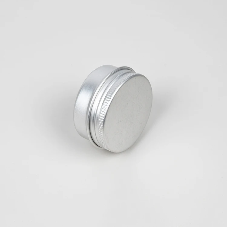 In stock 10ml 10g Silver Empty Cosmetic Metal Tin Can Lip Balm Container Aluminum Jar With Screw Cap