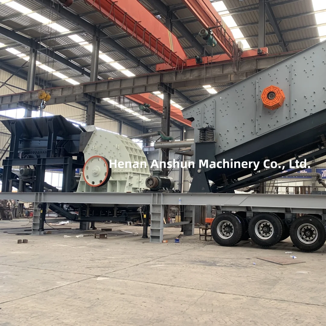 Primary Mining Quarry Mobile Coal Rock Impact Stone Crushing and Sand Gravel Screening Plant
