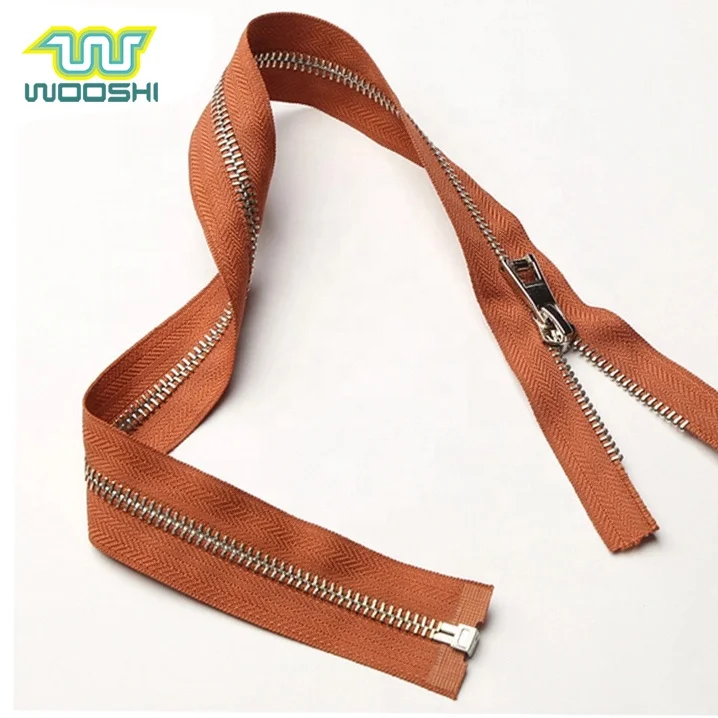Wholesale Metal Zipper Factory Cheap Open-end with Auto-lock Slider Brass for Bags Garment