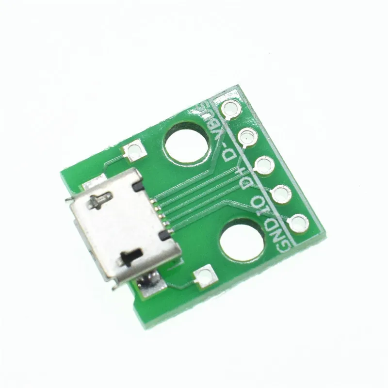 
MICRO USB To DIP Adapter 5pin Female Connector B Type PCB Converter Breadboard USB-01 Switch Board 