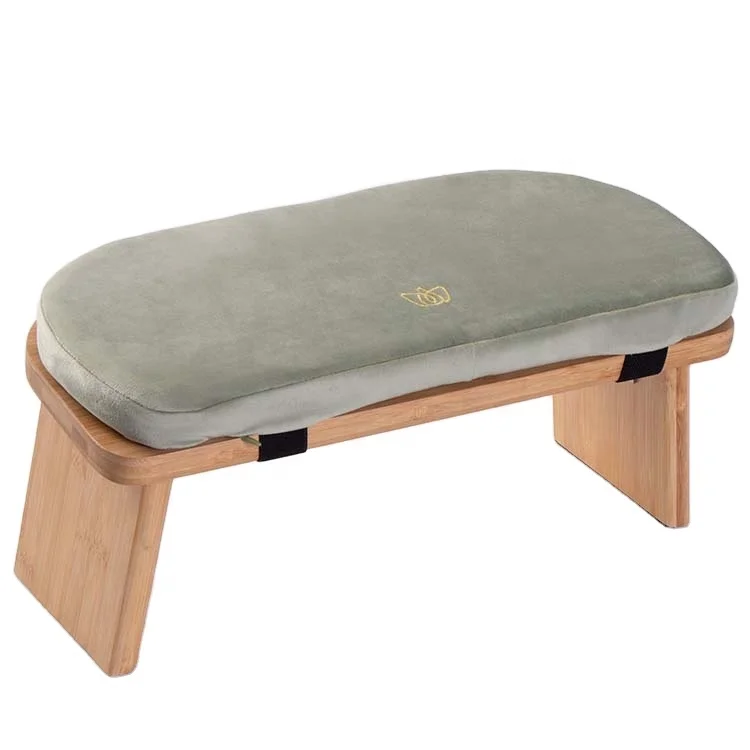 Лучшая конструкция, хорошо сделанная Складная портативная медитационная скамейка из бамбука с подушкой (1600252459312)
