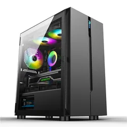 Factory OEM Side Glass Panel Desktop Case Micro ATX PC Case Computer Gaming Case & Towers torres y cajas de la computadora