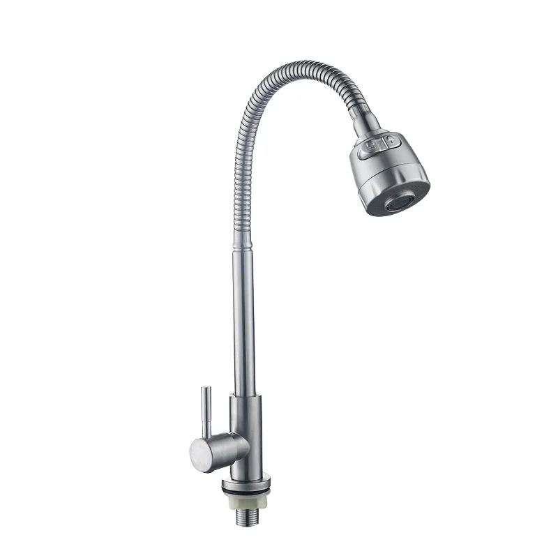 Высокое качество 304 из нержавеющей стали кухонный кран очиститель воды с одной ручкой 360 градусов вращающийся холодный