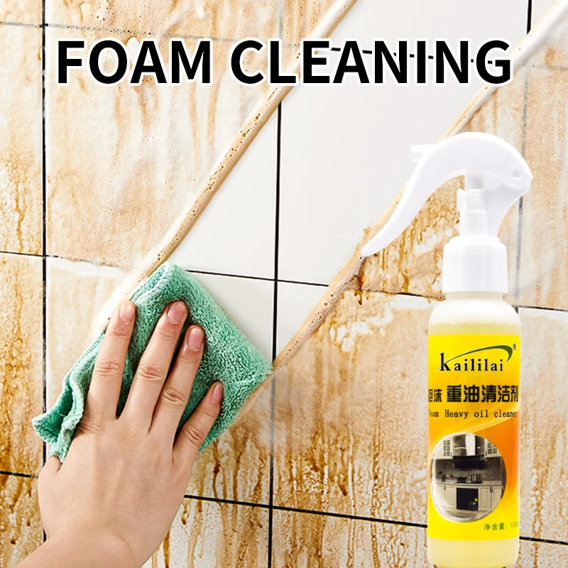 100ml multi-purpose grease cleaning rust remover multifunctional foam cleaner kitchen household cleaning bubble spray