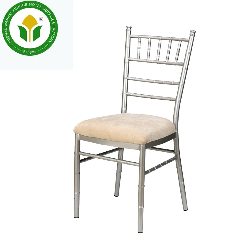 Royal metal stacking tiffany chair weeding chair banquet chavari chair with cushion