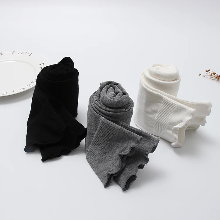 Hosiery factory custom simple design soft cotton knitted baby children tights