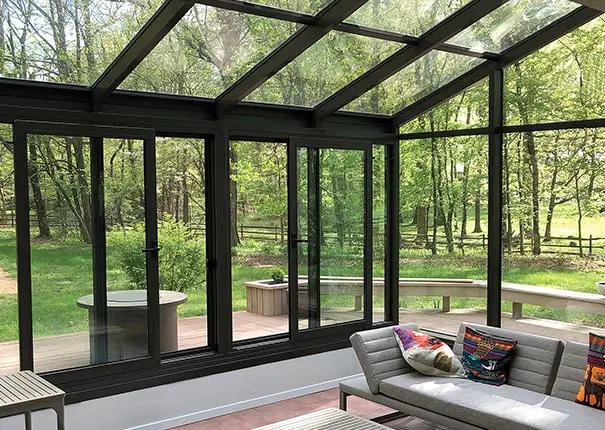 Conservatory sun room sets prefabricated glass sale top fashionable customized steel frame style sun room