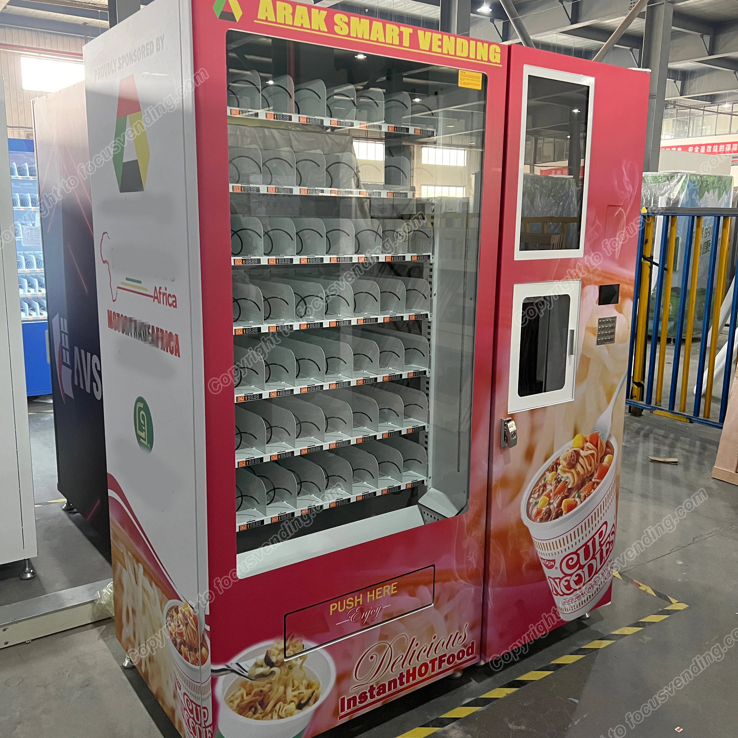 FOCUSVEND cup noodle vending machine instant ramen pot mini cup noodles vending machine cup noodle vending.machine