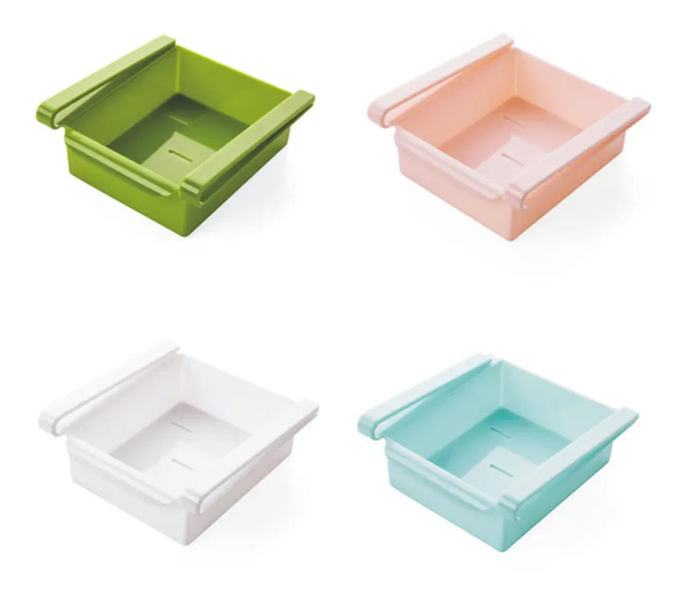 Kitchen Organizer Freezer Space Saver Storage Vegetable Fruit Refrigerator Drawer Fridge Storage Box Rack Shelf Holder