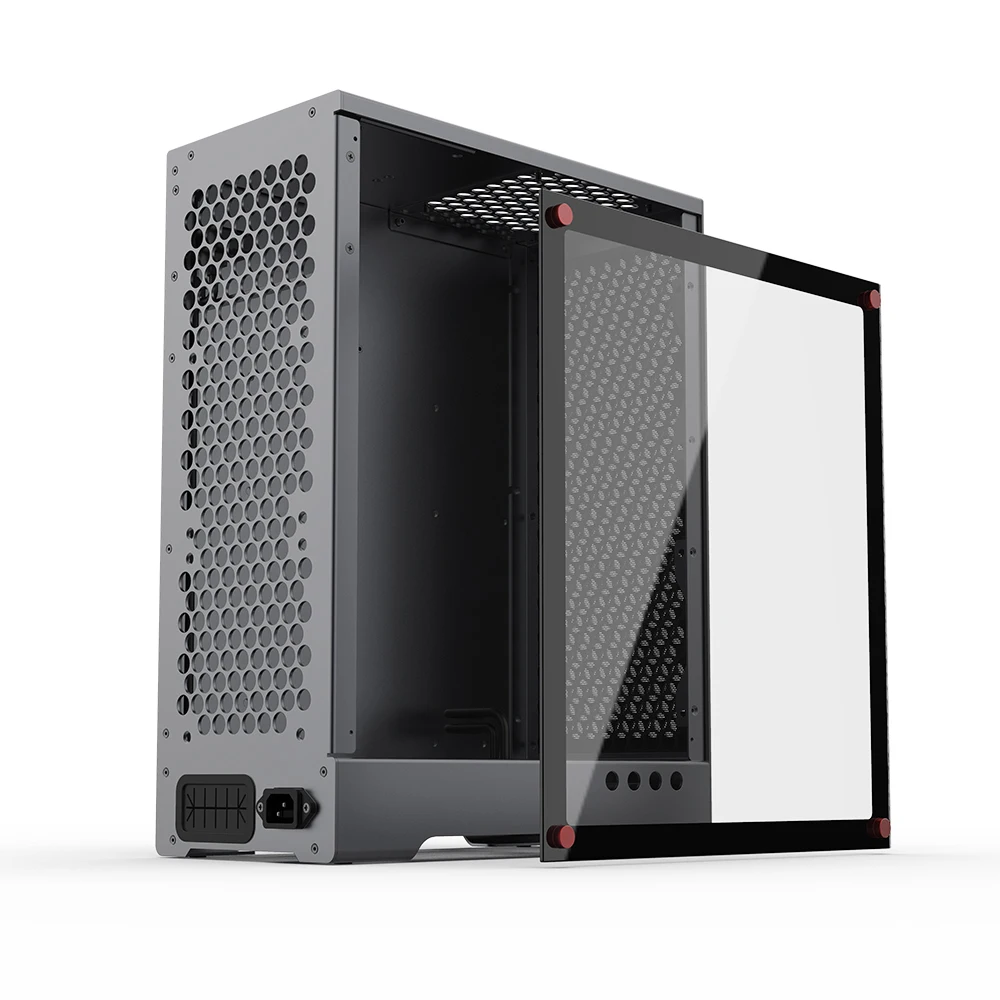  Настольный алюминиевый корпус компьютера Mid Tower матовый для ПК игр с большим закаленным