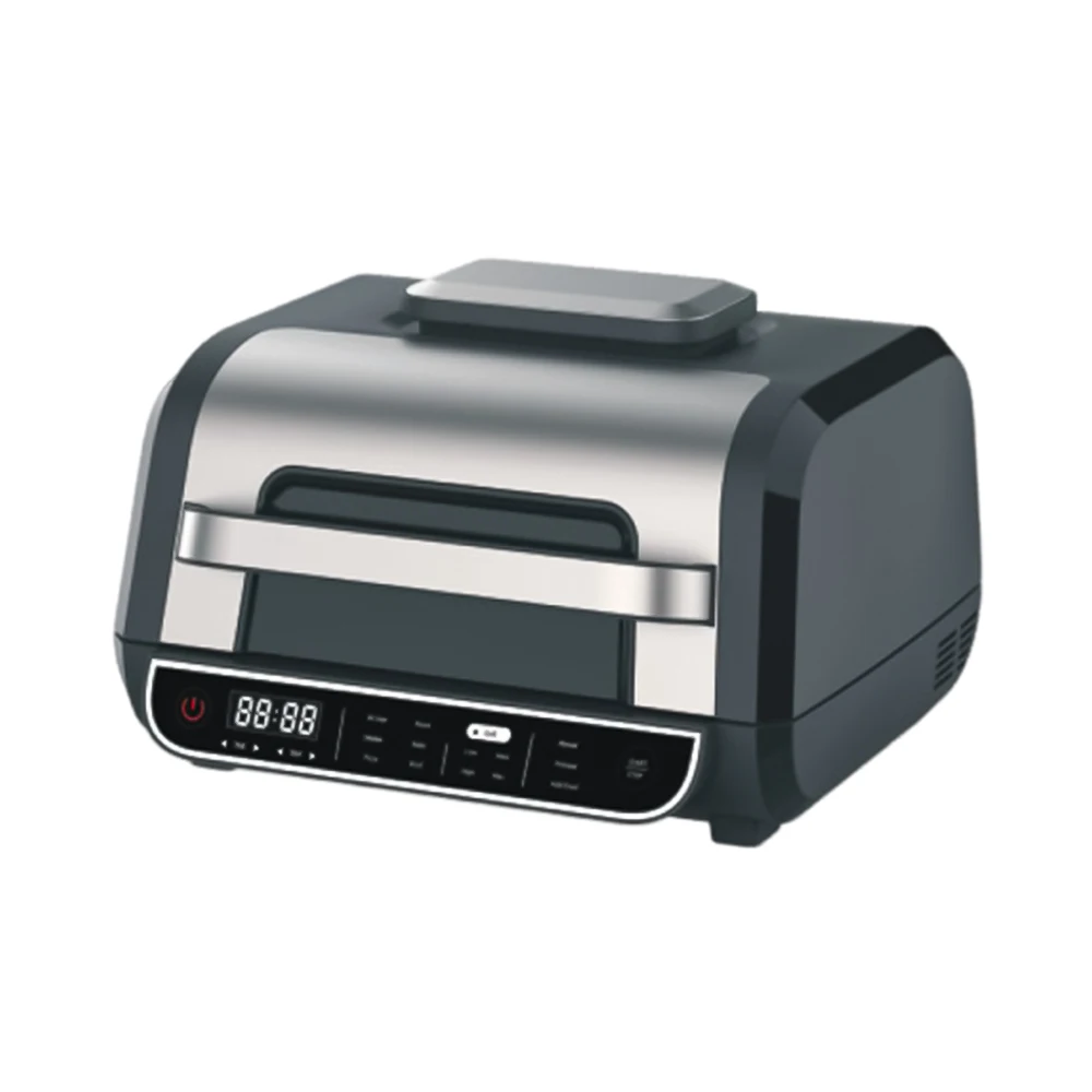 High Quality Smart Home Appliance 8 in 1 Smokeless Indoor BBQ Grill Accessories Air Fryer Grill with Digital Touch Control Panel