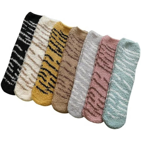 
Coral fleece socks warm autumn and winter thickened half fleece socks 