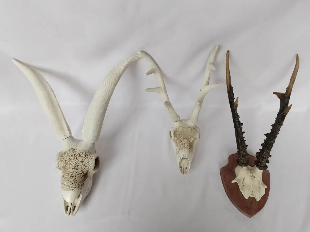 White Faux Longhorn Skull Faux Taxidermy Animal Head Wall Decor Handmade Farmhouse Decor