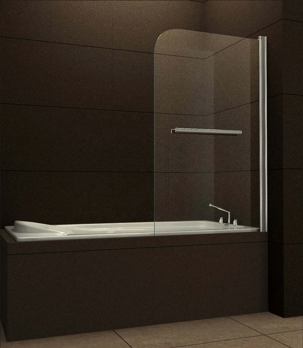 New Design Easy Install and Clean Bathtub Shower Screen with Aluminium Frame Convenient Shower Door Enclosure