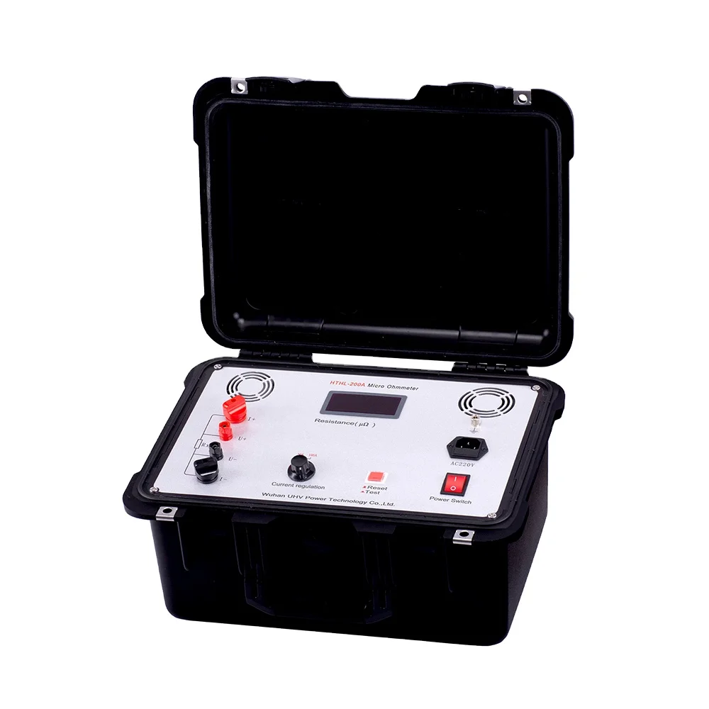 HTHL-200A micro ohmmeter megger 200a switch resistance meter digital micro-ohmmeter Loop Resistance Tester