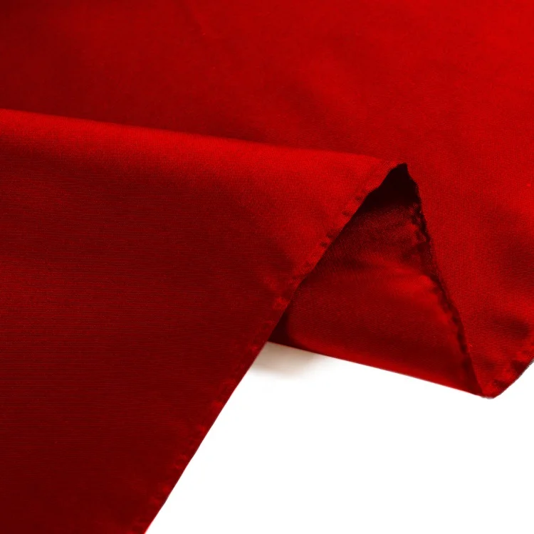 Гладкий 100% полиэстер красный текстиль поставщик замша ткань цена за метр