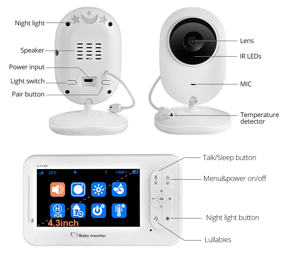 New Top Fashion HD 1080PWifi Security Anti-theft Applicable to Surveillance Baby Elderly Camera