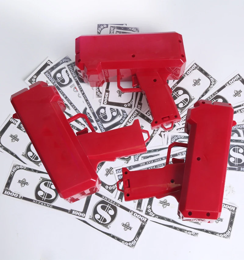 
Customize Logo Cash Cannon Money Spray Gun Toy For Kids Nightclub Party Event Supplies 